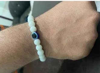 Image of Honbon Fancy Designer Beads Evil Eye Charms Bracelet,Handmade Unisex Nazar Bracelets,Friendship Band for All -Girls, Boys, Men & Women