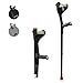 Folding Elbow Crutches for Adults Women Men,Lightweight Height Adjustable Crutches with Comfy Handle, Ergonomic Grip Forearm Crutches,with Non-Slip Base Mobility and Walking Aids Black (Black, 1 Unit)