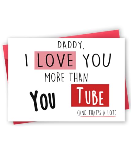 mmuue Funny Father's Day Card Gift For Dad, Cute Birthday Card Gift for Daddy, Gift Idea...