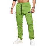 Schnittschutzhose mit Seitentaschen Männer Cargo Slim Outdoor Arbeit Men Military Taktische Cargo Pants Men Groessen Cargohosen für Herren Hochdehnbare Hiking Arbeitshose Stretch S