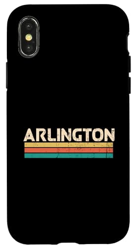 アーリントン テキサス USA 都市名 クラシック ヴィンテージ カラー デザイン スマホケース iPhone X/XS 用