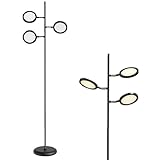 Tomshin-e Tree Spotlight LED Floor lamp 30W Very Bright Reading Light Touching Control Standing Floor Lamp with 3 Dimmable 350 Degree Rotating Lights for Living Room Bedroom