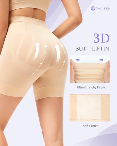 YADIFEN Shapewear for Women Tummy Control, Mid Waist Body Shaper Shorts Butt Lifting Seamless Shapewear Under Dresses2