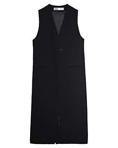 Zara Women Long buttoned waistcoat 2418/878/800 (Large): Buy
