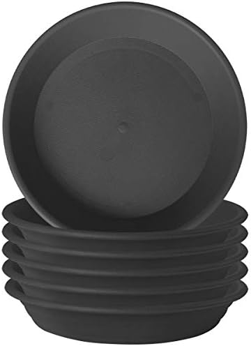 GREGICH 6 Pack Plastic Plant Saucer Plant Tray Planter Water Drip Tray, Plant Saucers for Indoors Outdoor Plant Drainage Tray, Thick Heavy Durable Sturdy Flower Pot Saucers Plant Trays for Pots Base