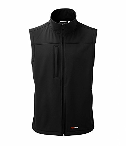 New Mens Softshell Bodywarmer Waistcoat Waterproof Windproof Fabric Thermally Lined Gillet Warm Casual Soft Zipped Side Pockets Leisure Workwear Walking Black Navy Green S 3XL