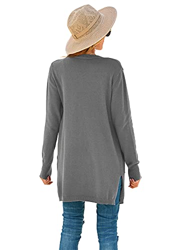 Image of TASAMO Cardigan Sweaters for Women Long Sleeve Open Front Casual Knit Fall Coat Oversized Soft Outwear with Pockets