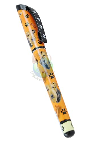 Bolígrafo Gel Refillable E&S Pets Airedale Negro