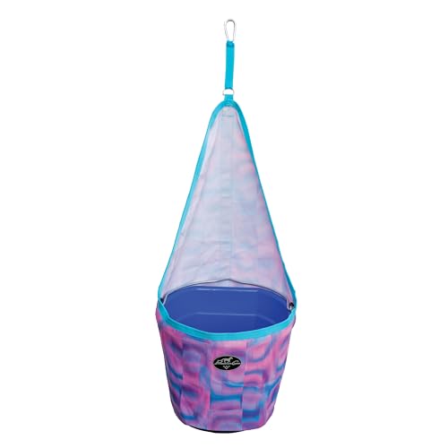 Professional's Choice Hanging Bucket Holder | Fits 5 Gallon Bucket | Hang Water Bucket on Trailer for Horses | 600D Polyester | Geometric Pattern