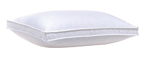 Tata Home Guanciale Cuscino Letto Sostenuto e Traspirante Fodera in 100% Cotone Percalle con Soffietto Dimensioni 50X80 cm