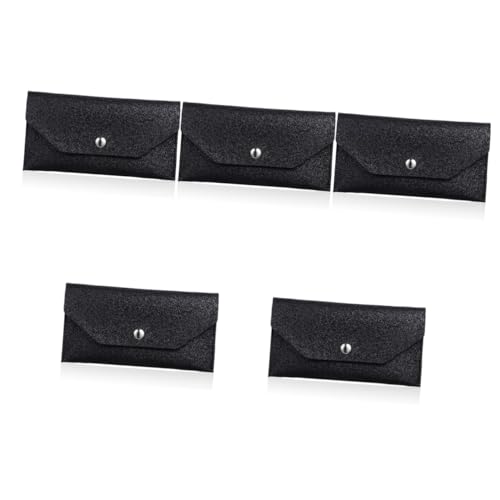 5pcs Women Clutch Money Pouch Leather Envelope Wallet Capacity for Travel Shopping Everyday Life