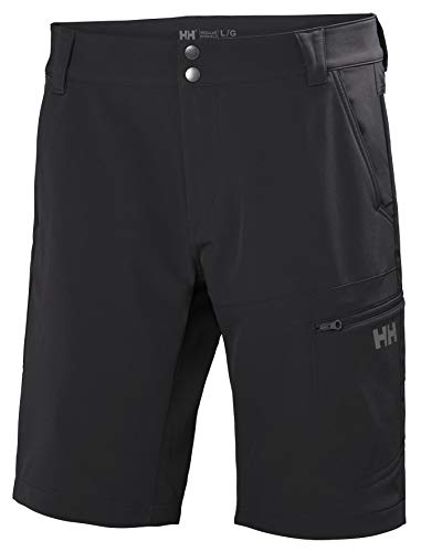Helly Hansen Men's Brono Lightweight Water Repellant Softshell Shorts, 980 Ebony, Small
