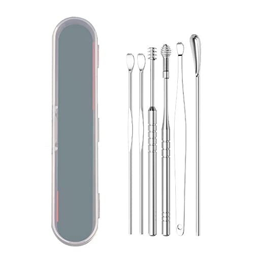 Skudgear Effective Ear Wax Cleaner Removable Tool Kit with Long Loop with a Storage Box - Set of 5 (Silver Color) | Remover Tool | Ear Wax Picker for Baby and Adults | Spring Ear Wax Cleaner (B09N9VY6BF) Amazon Price History, Amazon Price Tracker