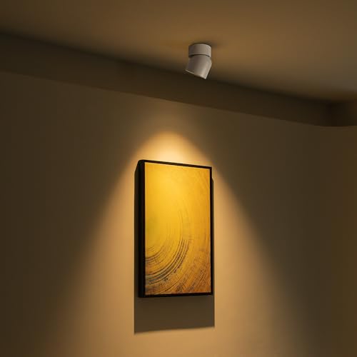 Aisilan 2 Pack White Ceiling Spotlights LED Dimmable 7W Warm White Rotatable Kitchen Spot Lights 360° Adjustable Single Wall Spotlights for Kitchen Living Room - Image 4
