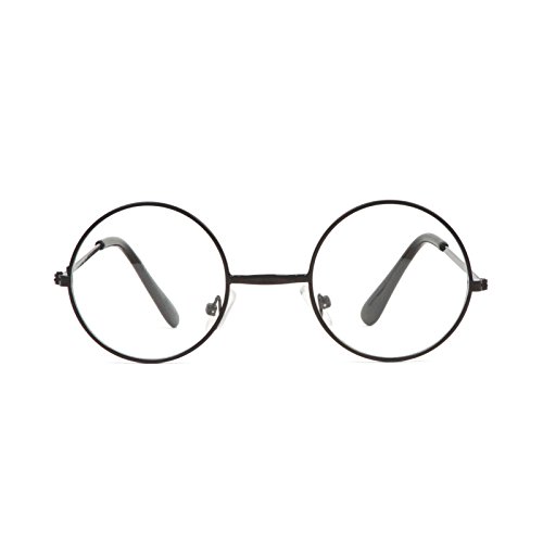 Gravity Shades Circular Black (41mm) Frame Clear Lens Sunglasses