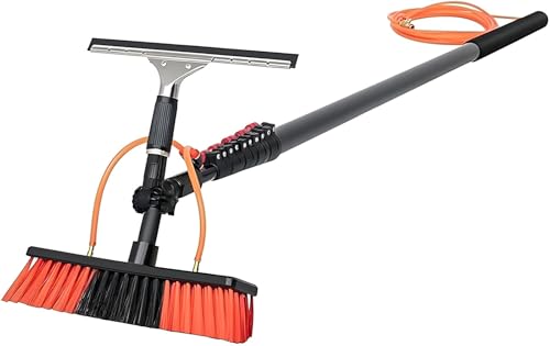 Limpiacristales TelescóPico 2 En 1, Kit De Limpieza De Ventanas, Limpiador De Ventanas Y Limpiacristales para Coche con Cuchillas Y Esponja Resistentes.(3.6m/11ft&Head35cm)