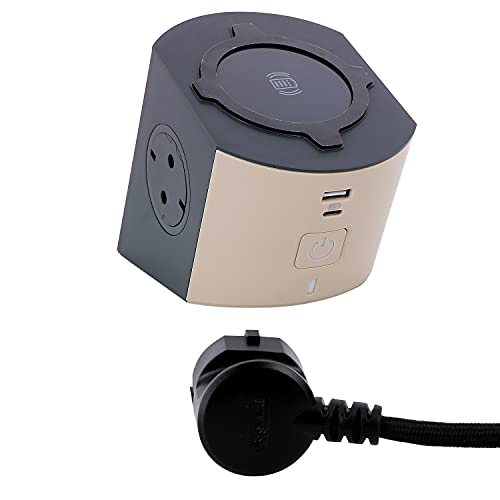Base de enchufe múltiple Legrand con USB C y dos tomas de corriente 16A