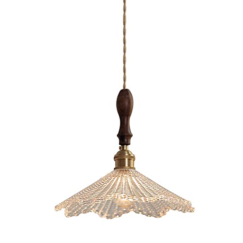 Suspension en bois de noyer luminaire idéal pour bar et salon