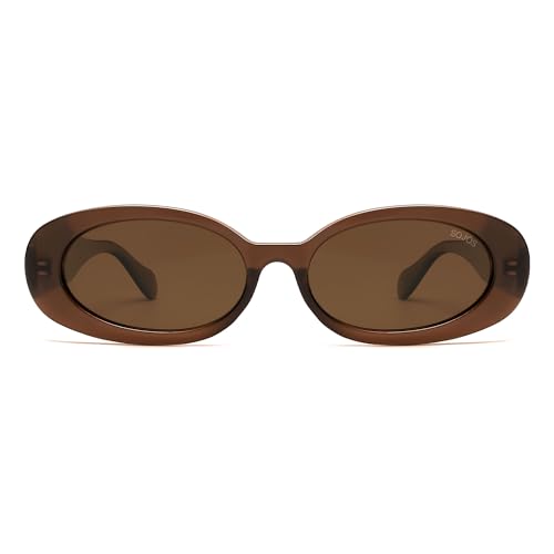 Image of SOJOS Ocean Collection Retro Oval Polarized Sunglasses Women Men SUNLIGHT