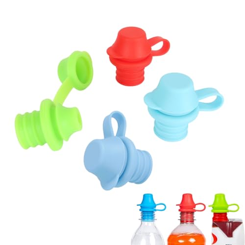 4 Pièces Bec de Sirotation, Bouchon de Bouteille D'Eau pour Bébé Adaptateur de Bouche de Bouteille en Silicone Adaptateurs de Buse Supérieure Bec de Sippy...