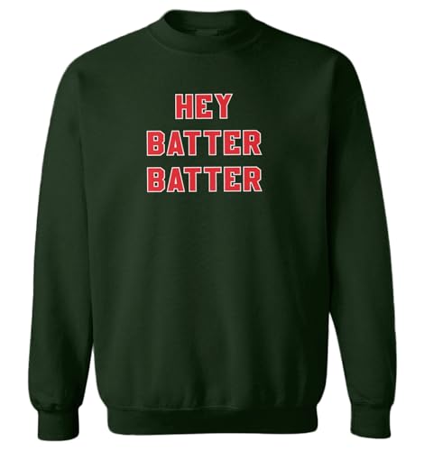 Haase Unlimited Hey Batter Batter - Funny Baseball Toddler Fleece Crewneck Sweater