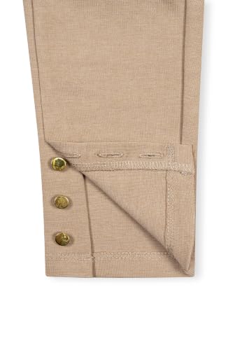 Image of Hope & Henry Girls' Ponte Pants with Button Details