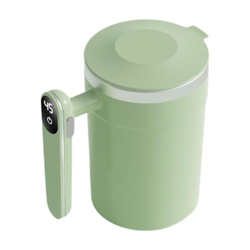 F Fityle Tazza da caffè con agitazione automatica, Bicchiere da regalo automiscelante, Tazza da viaggio con bottiglia di shaker elettrico per proteine, Verde