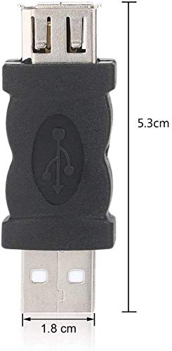 Toptekits USB Male to FireWire IEEE 1394 6 Pin Female Adapter