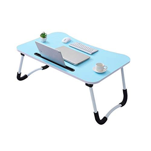Escritorios de regazo para laptop, mesa simple para laptop, soporte para cuaderno para cama con ranura para tarjetas, mesa de aperitivos, mesa auxiliar, mesa de café, dormitorio, mesita de noche, mesa