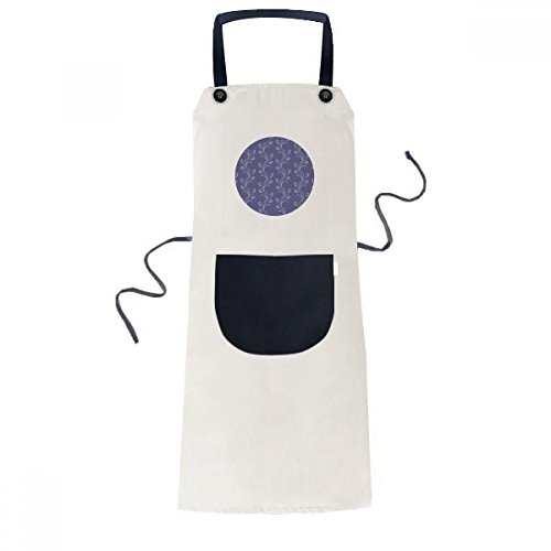 Tablier tulipe fleur blanche anti tache noir de cuisine