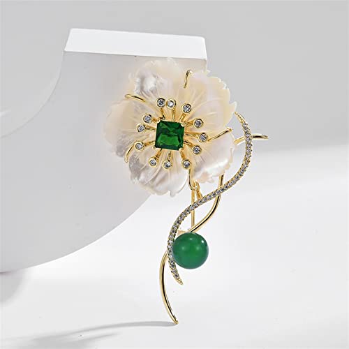 Broche de flor de begonia vintage accesorios de moda pin de lujo mujer 5