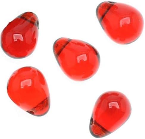 Miniatura 2 de Beadaholique - Cuentas de cristal checas (50 piezas, 0.315 in, lágrima rojo siam)