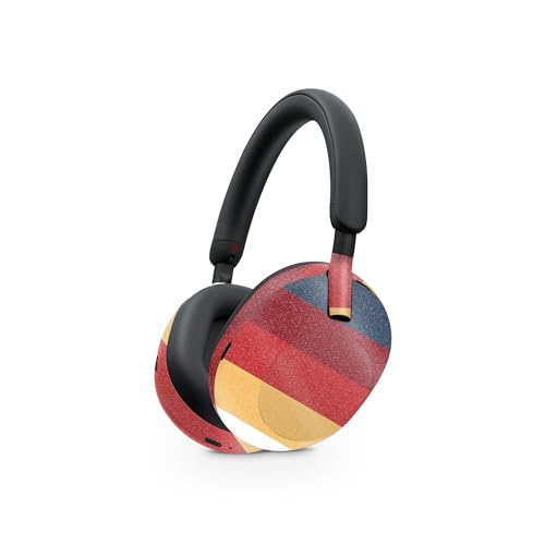 Image of MightySkins Glossy Glitter Skin Compatible with Sony WH-1000XM5 Headphones - Vintage Lines | Protective, Durable High-Gloss Glitter Finish | Easy to Apply