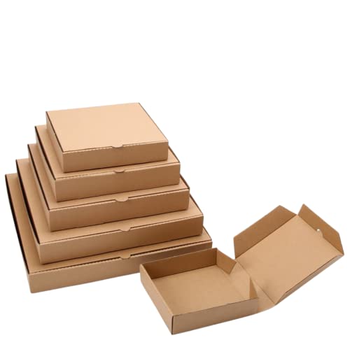8" Premium Kraft Pizza Boxes Take Out Containers (10 Pack) (8" Length X 8" Width X 1.7" Depth) #TOP3