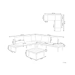 Patioco Lounge Set Corato Akazienholz Dunkelgrau