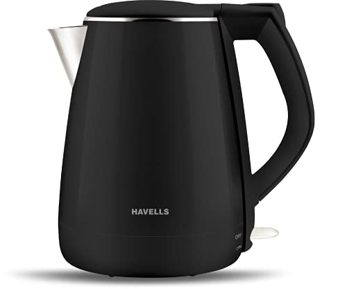 Aqua Plus Electric Kettle 1.2 Litre, 1250 Watt | 304 Stainless Steel Inner Body | Cool Touch Body | Auto Shut-Off |Wider Mouth|2 Years Door Step Warranty by Havells (Black) — photo 2
