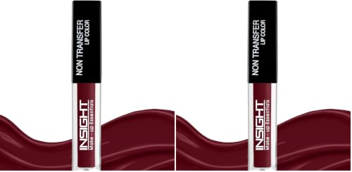 Image of INSIGHT Non Transfer Lip Color - Romance| Waterproof| Matte Finish| Transfer & Smudge Proof| Lightweight| 12 Hr Wear| Highly Pigmented 4 ml (Pack of 2)