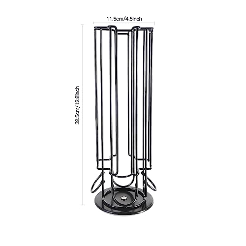 SYSYLY Coffee Pod Holder Carousel Compatible For Starbucks Verismo,Lavazza Blue, CBTL,K-fee,Tchibo Cafissimo,Caffitaly systems,Coffee Pods Storage Organizer Stand Holds up to 28 Capsule Pods