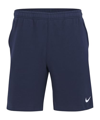 Nike Team Short Ft Obsidian enfant : bermuda en coton bleu marine
