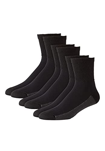 KingSize Men's Full Length Cushioned Crew 6 Pack Socks