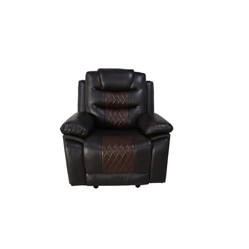 Sillón reclinable Marrón con tapizado cuero sintético miniatura 4