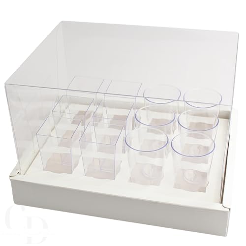 Chaney Depot LLC Dessert shooter box for square and round 3oz shooter cup transport boxes- 10 pack