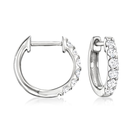 Ross-Simons 0.33 ct. t.w. Lab-Grown Diamond Hoop Earrings in Sterling Silver