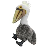 lilizzhoumax Lifelike Pelican Stuffed Animal,Realistic Bird Plush,Super Soft Pelican Plush,Girl Toys,Gift for Kids,Home Decor(Gray 13.5 inch)