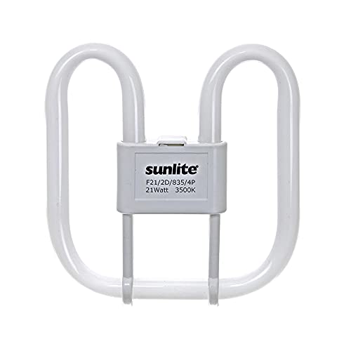 Sunlite F21/2D/835/4P 21-Watt 2D Linear Fluorescent Light Bulb GR10q Base, 3500K