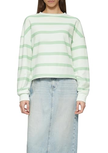 QS Sweatshirt mit Streifen und überschnittener Schulter