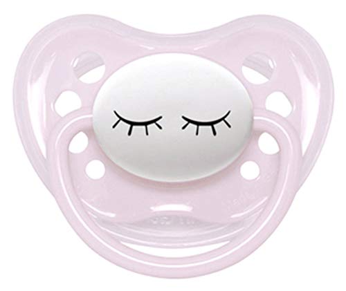 Littlemico Pacifier -Sleepy Eyes- Soft Silicone Dummy Pacifier for Babies 0-6 Months, Baby Pacifiers, Best Pacifier for Breastfed Babies, Teat, Orthodontic Nipple, BPA-Free Silicone Binkies, 1-Count