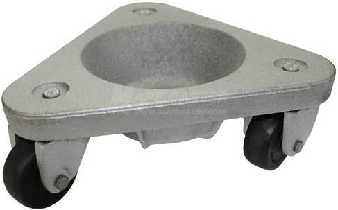 Heavy Duty Tri Wheel Cup Dolly with 2" Hard Rubber Wheels - 375 lbs Capacity - Made in USA