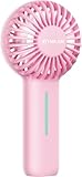 YABLAM 2 IN 1 Rechargeable Handheld Fan, Mini Lightweight Personal Fan with 3 Wind Modes,Pocket Design, Mini Fans for Girls Women Men Outdoor Travel Pink
