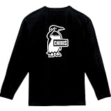 [オリメイク] 背面 チース バックプリント 背中 長袖tシャツ 面白tシャツ ネタtシャツ おもしろt シャツ ブラック Mサイズ